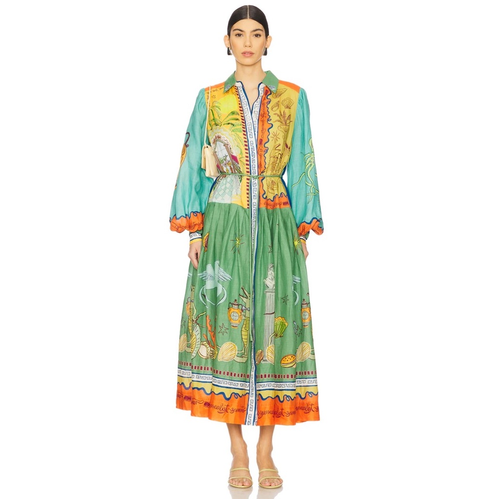 Alémais Surrealist Long Dress Au6